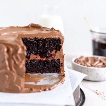 side shot chocolate cake