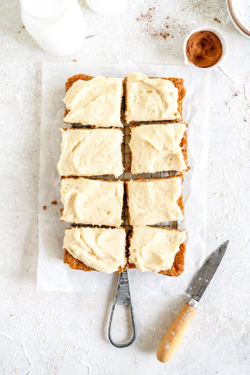 sliced mini carrot cake