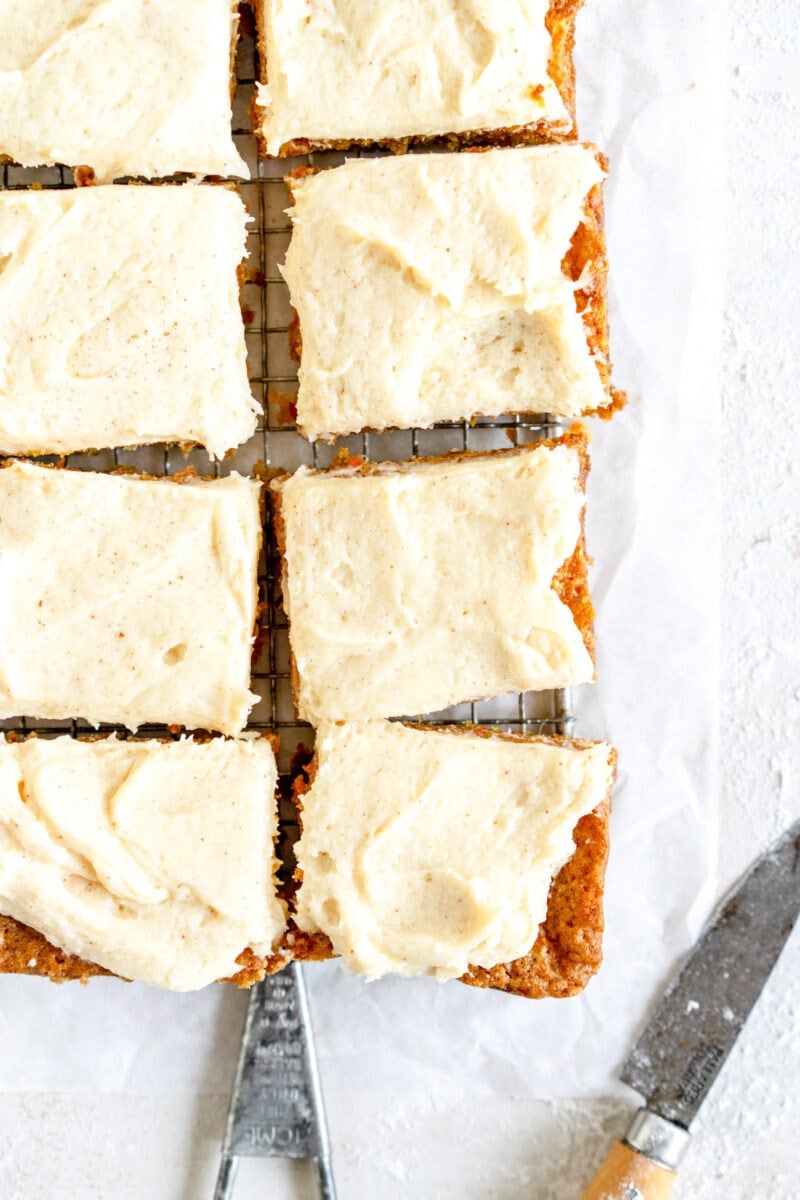 sliced brown butter carrot cake