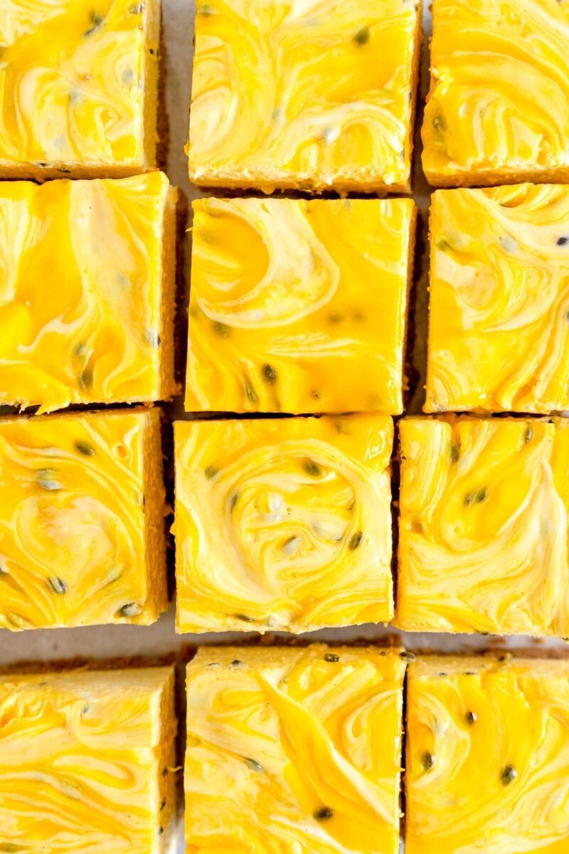 square cut shot cheesecake