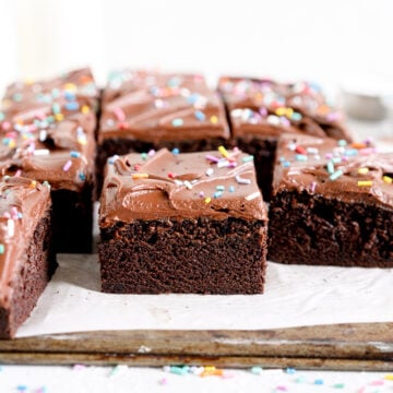 side shot devil's food cake