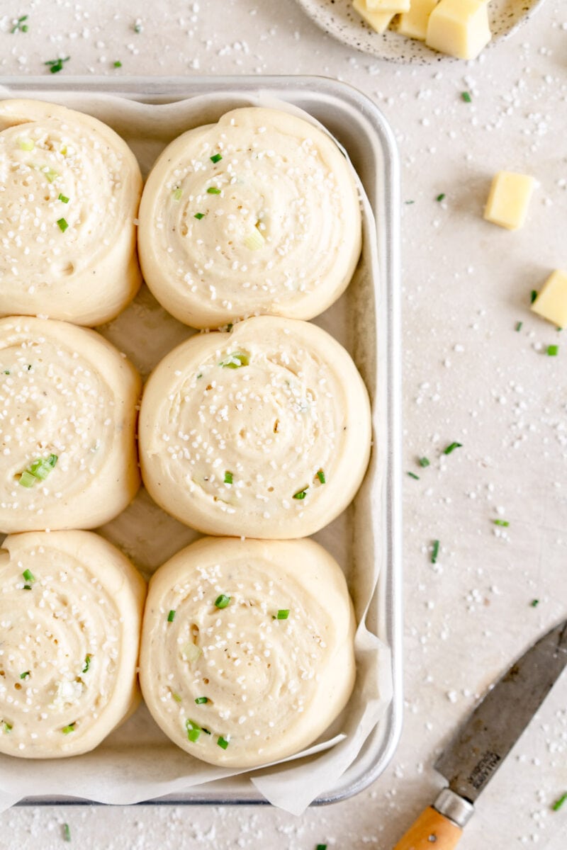 side shot cheese buns with cheese filling