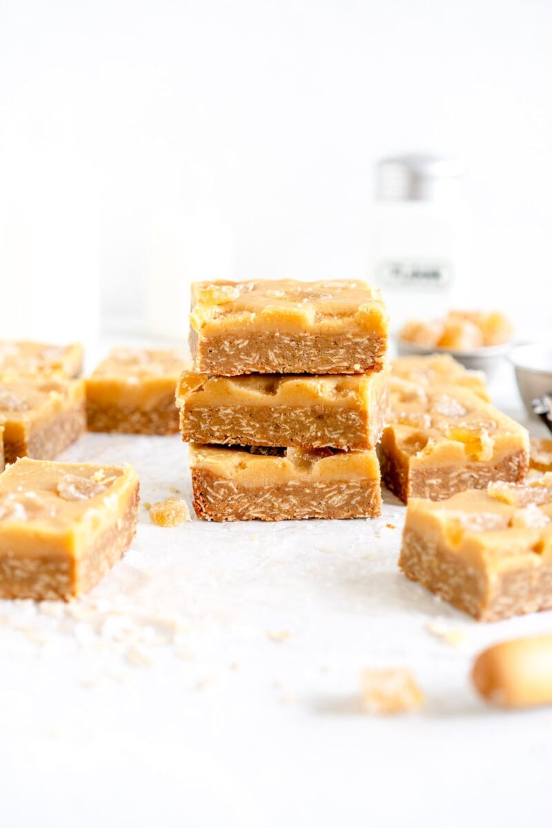 stacked ginger crunch slices