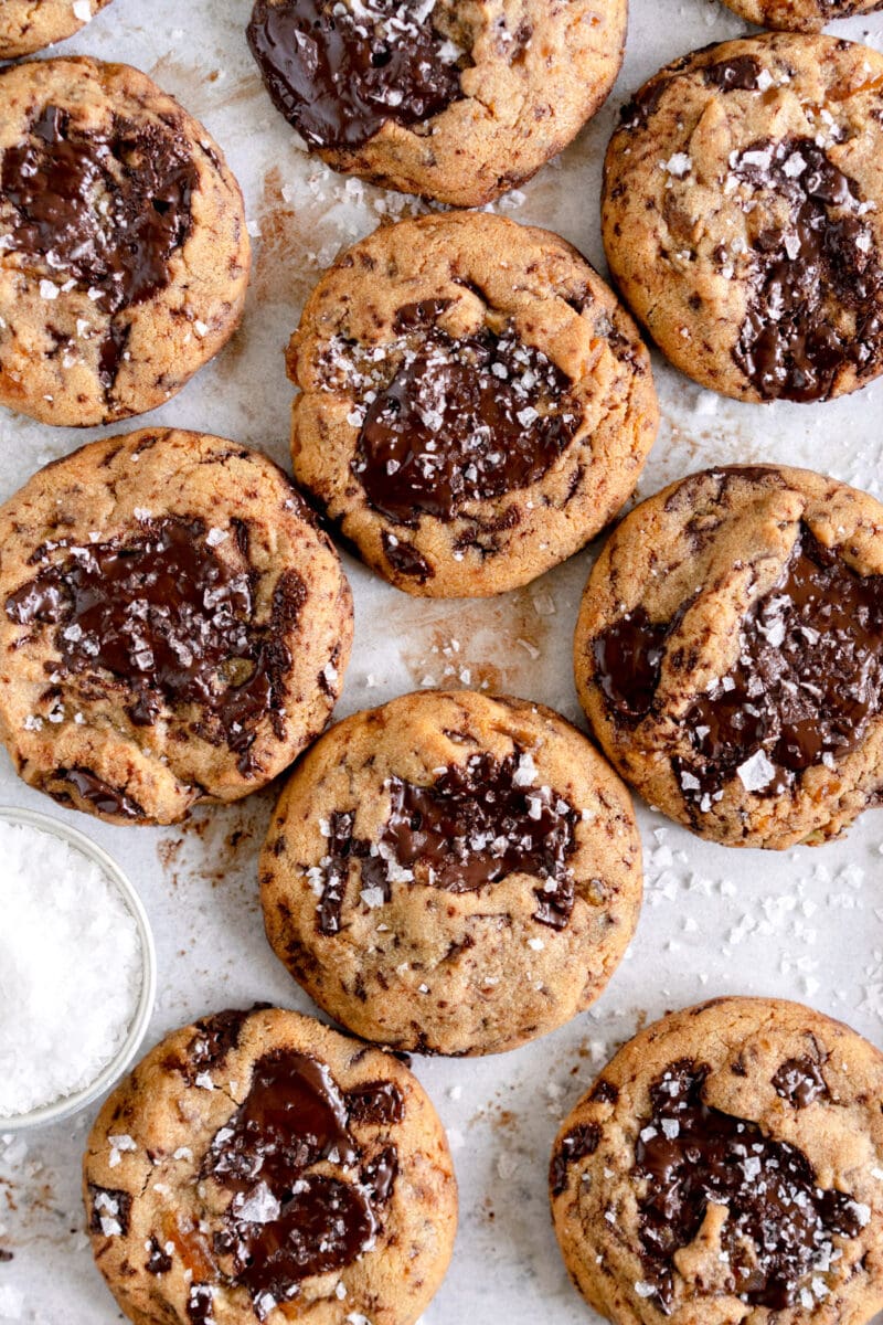 close up shot chocolate puddles