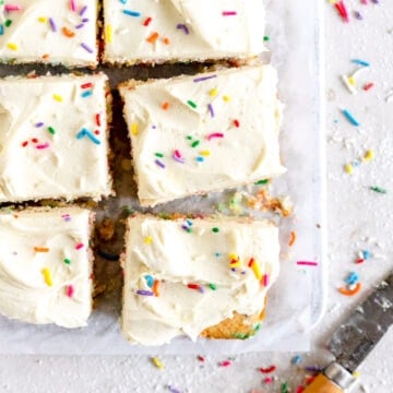 Mini funfetti cake top down image