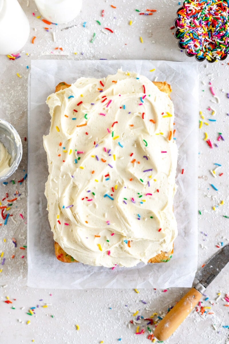 frosted mini funfetti cake