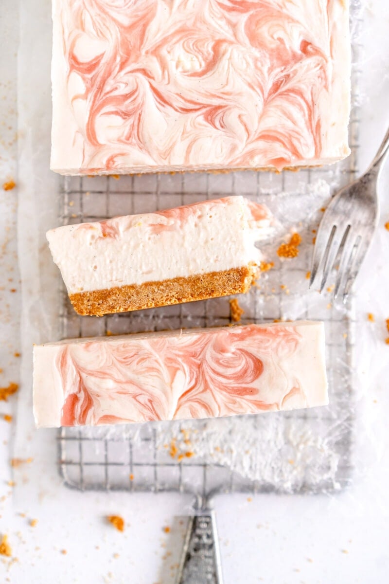 rhubarb no bake cheesecake