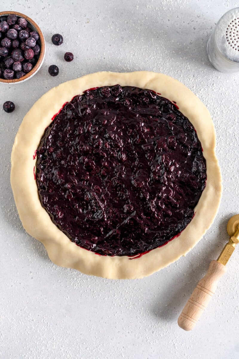 cooked blueberry filling