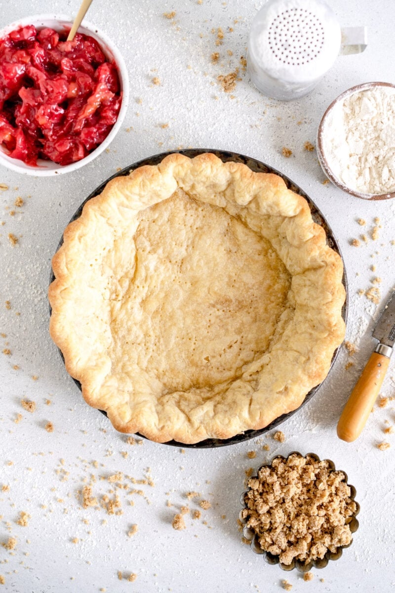 Par baked pie crust