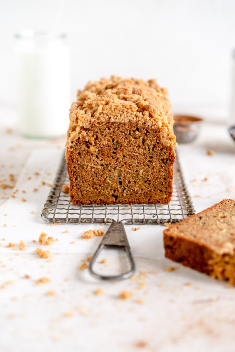 End shot zucchini bread