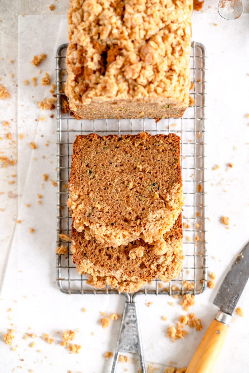 slices of zucchini bread