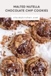malted nutella chocolate chip cookies