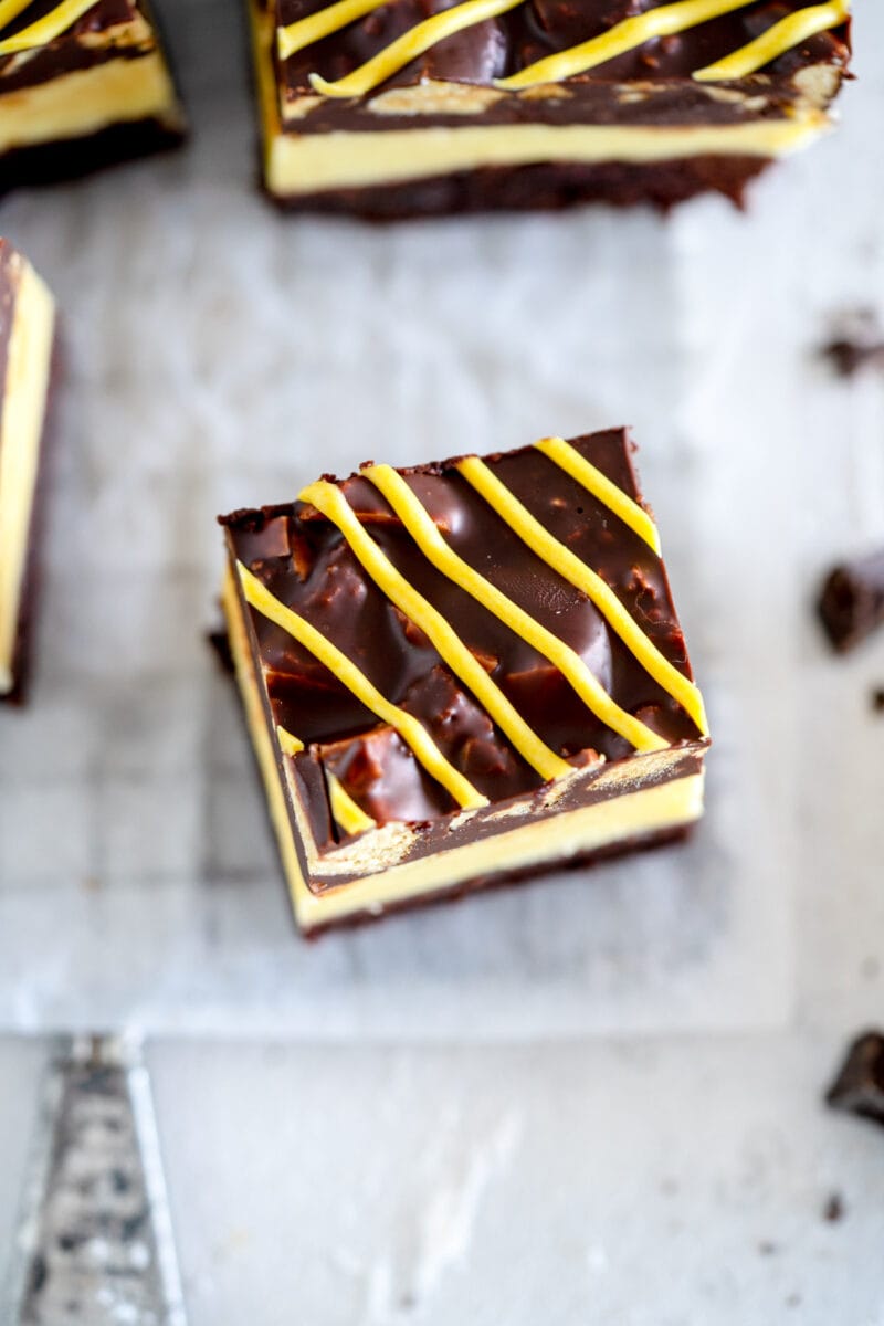 close up angle shot squiggle slice