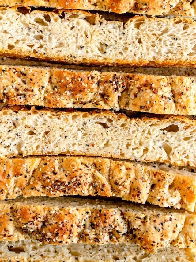 Everything Bagel No Knead Focaccia