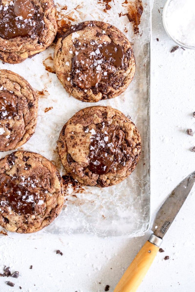 corner shot nutella chocolate chip cookies