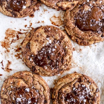 pan of chocolate chip cookies