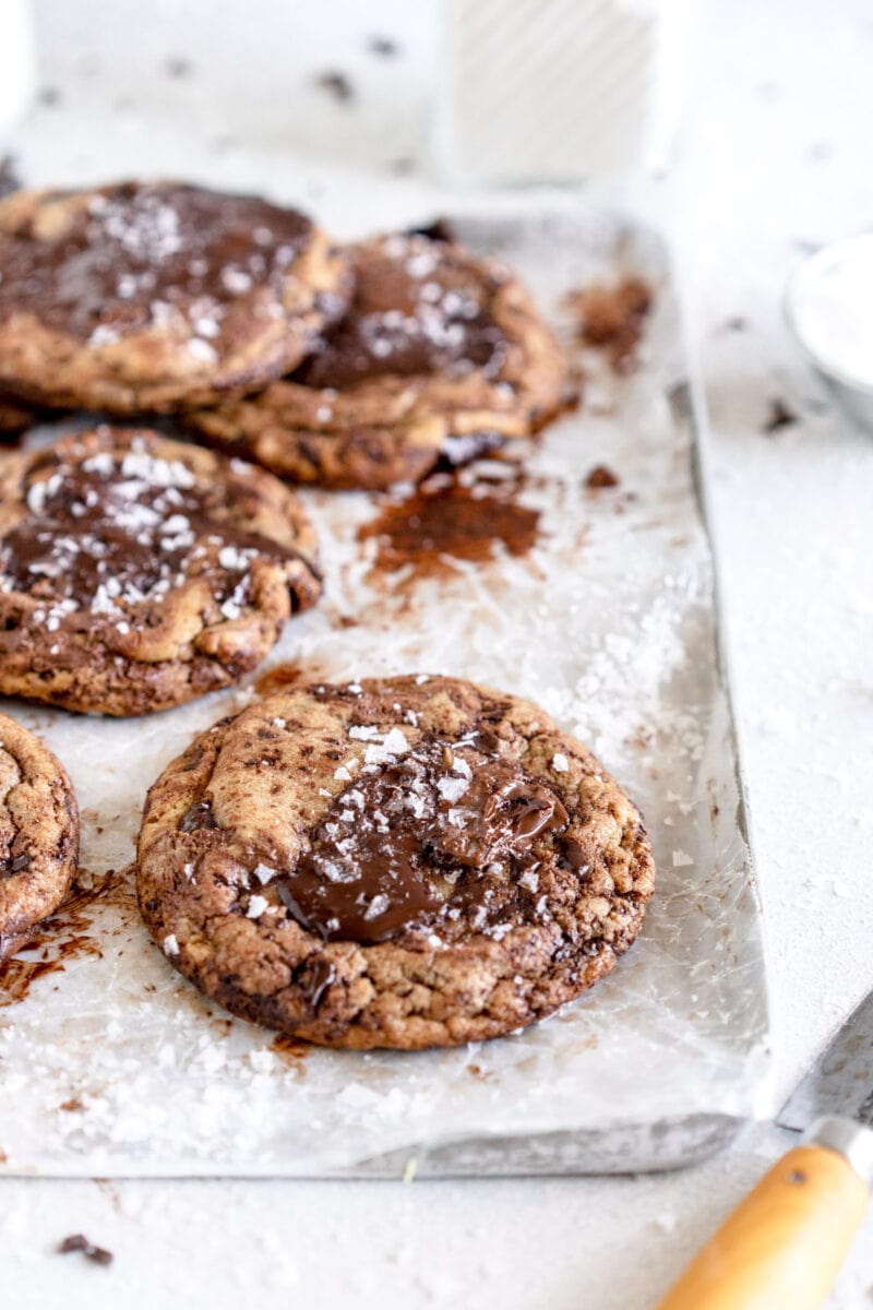 angle shot chocolate chip cookies