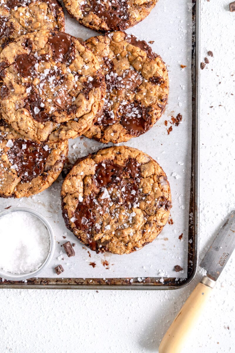 corner shot oatmeal chocolate chip cookie