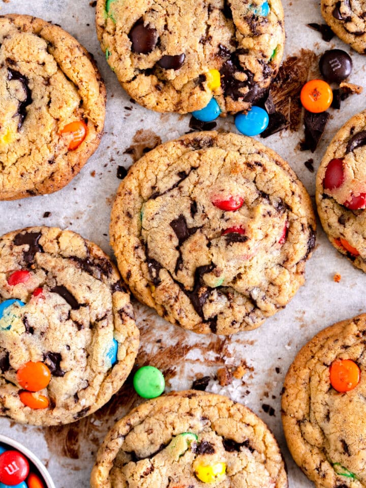 m&m chocolate chip cookies
