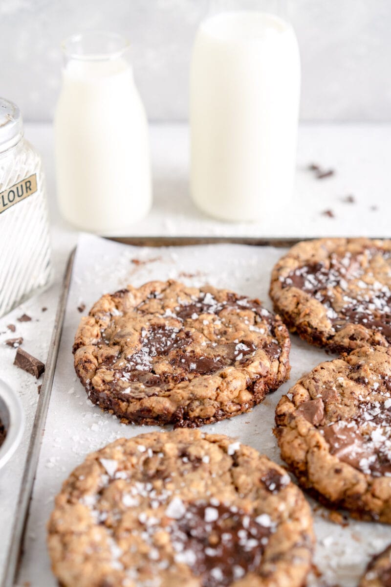angle shot oatmeal chocolate chip cookies