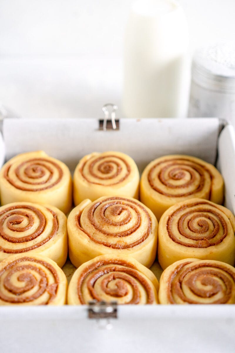 cinnamon rolls in pan