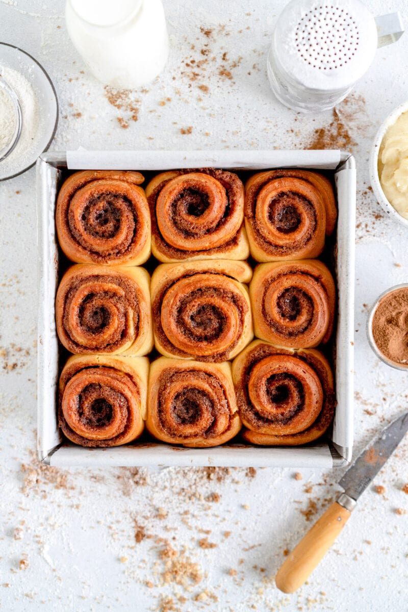 baked small batch cinnamon rolls