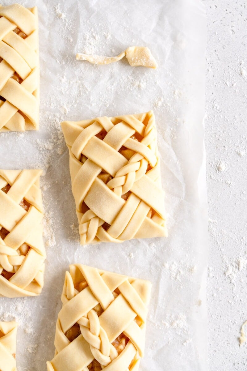 braided apple hand pie