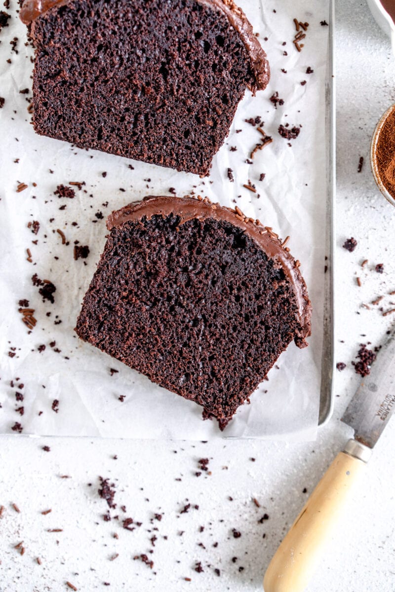 corner shot chocolate loaf