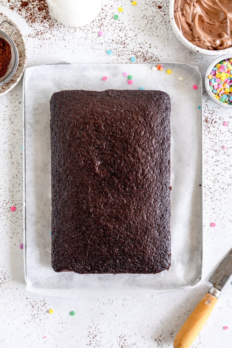 baked chocolate cake