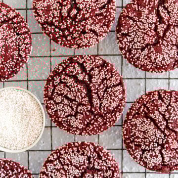 sprinkle cookies on pan