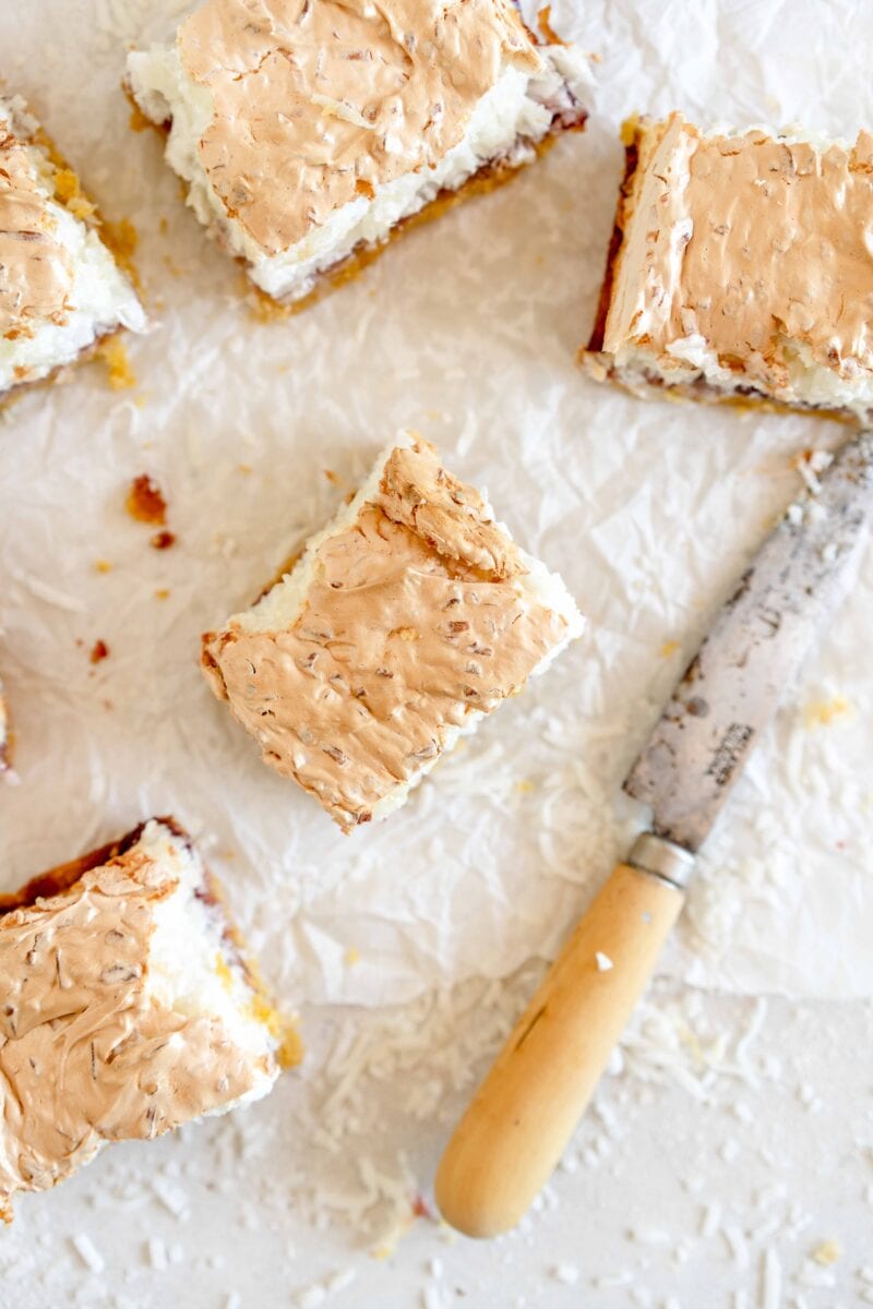 top down image of louise cake