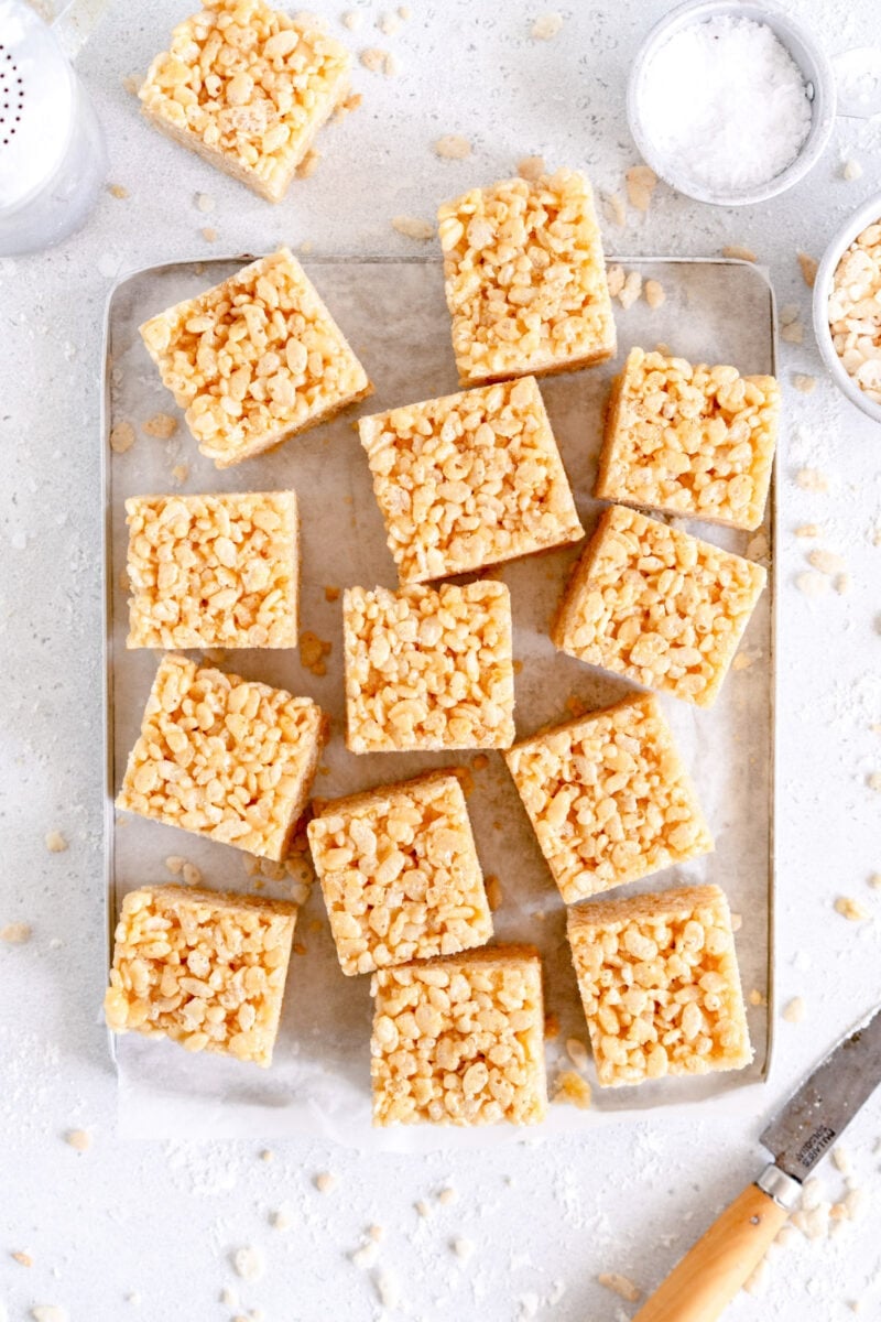 pan of rice bubble slice