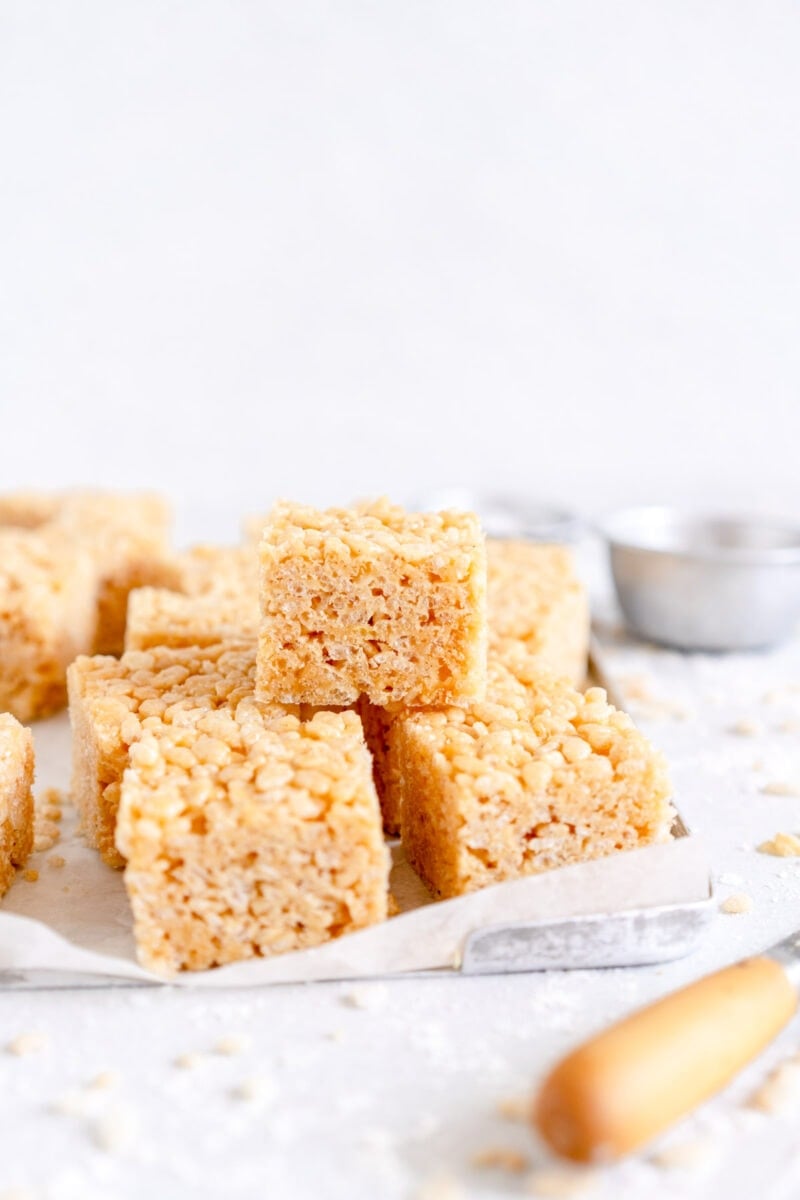 stacked up rice bubble slice