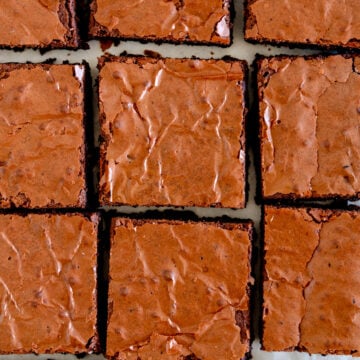 close up shot of cut brownies