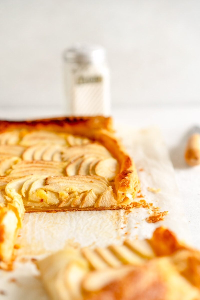 edge slice of apple galette