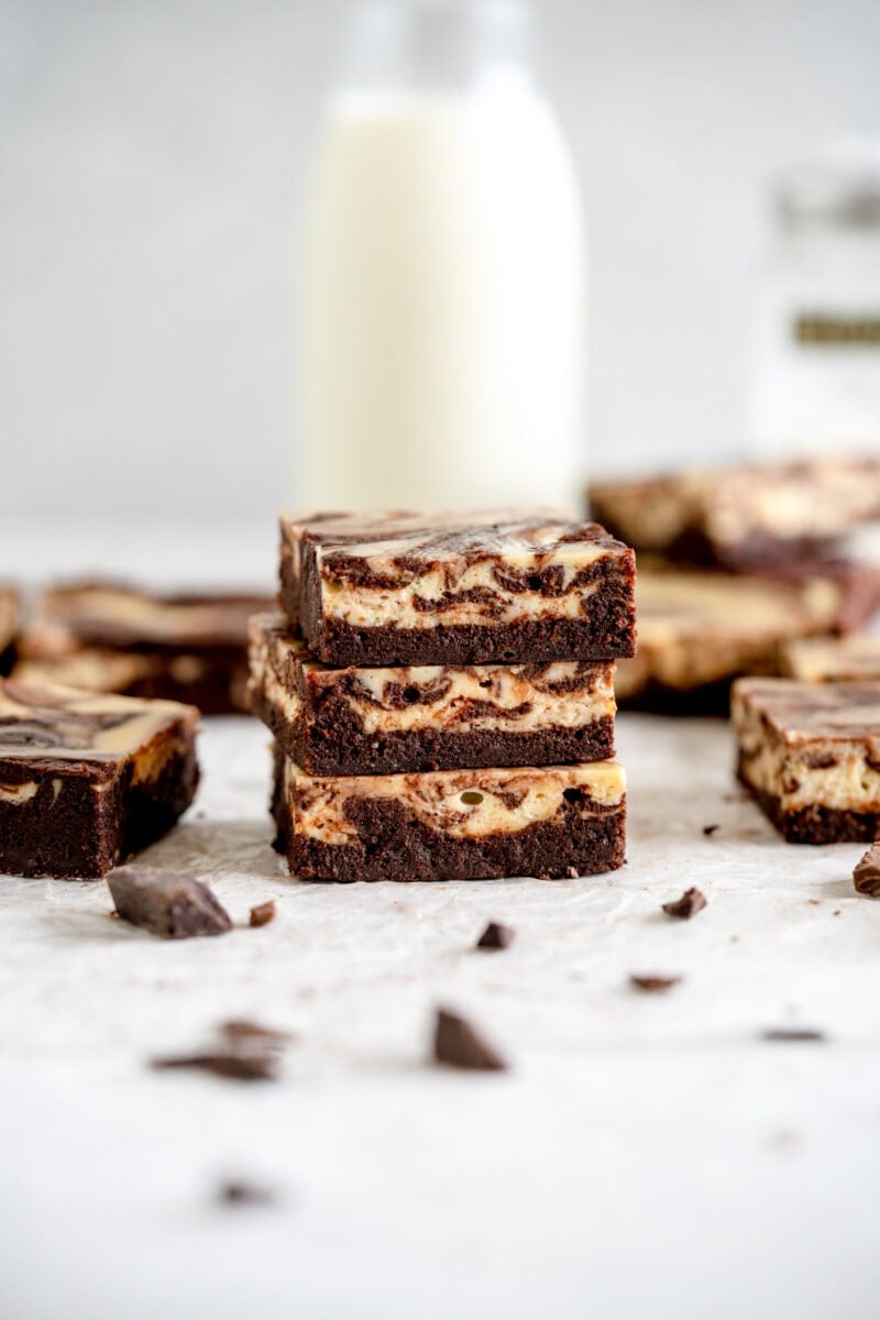 stacked brownies