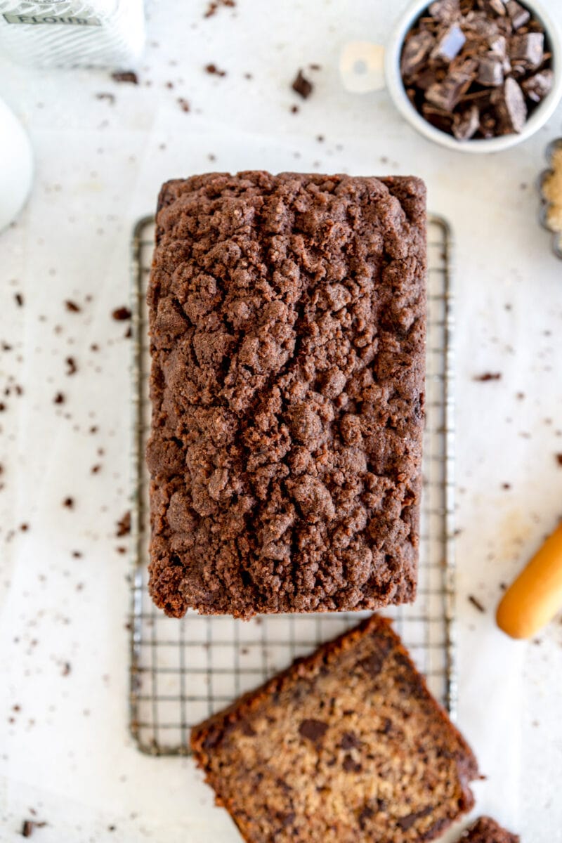 sliced up banana bread