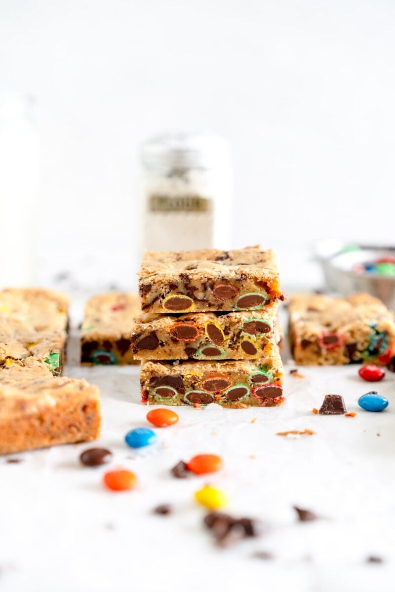 stacked up cookie bars