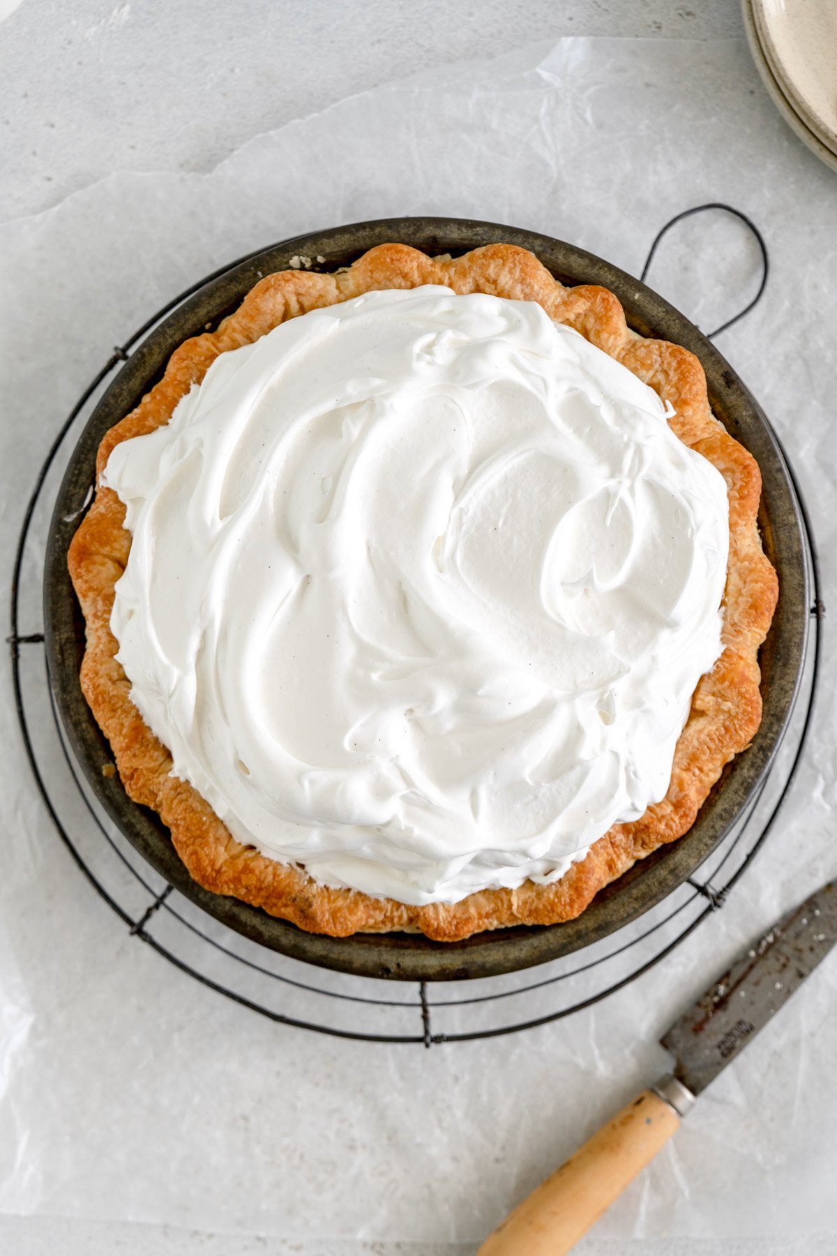 lemon pie topped with meringue