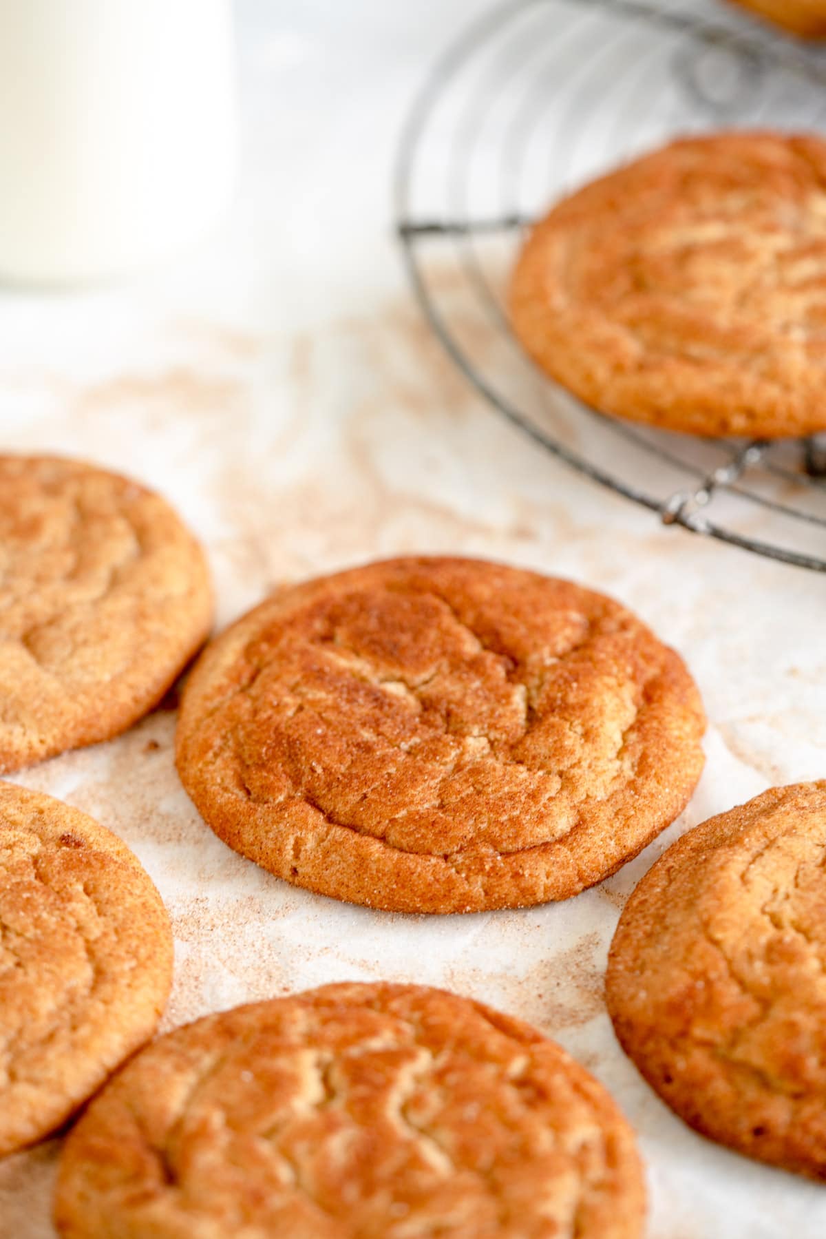 angle shot of snickerdoodles