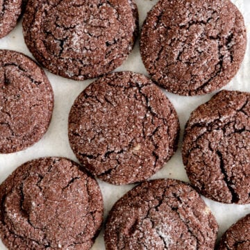 chocolate cookies on pan