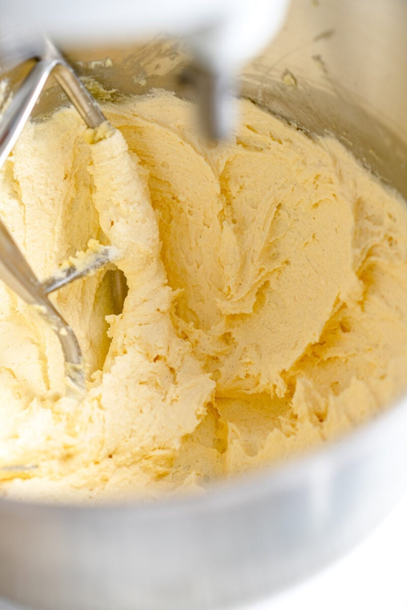 creamed butter and sugar