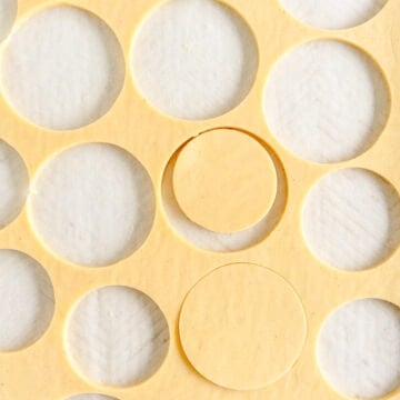 cut out sugar cookie dough