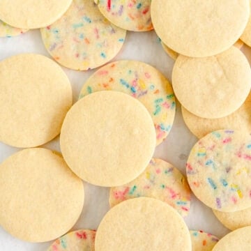 baked funfetti and plain sugar cookies