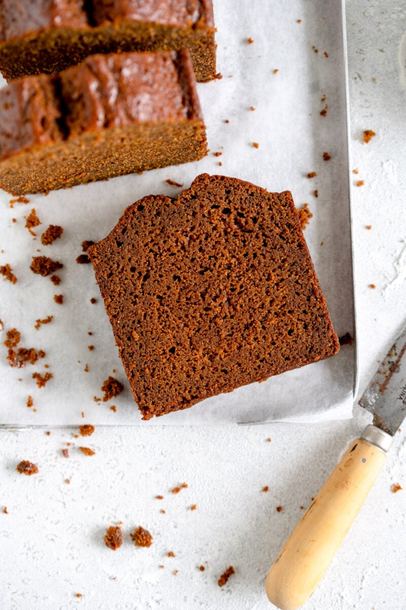 close up image of ginger loaf
