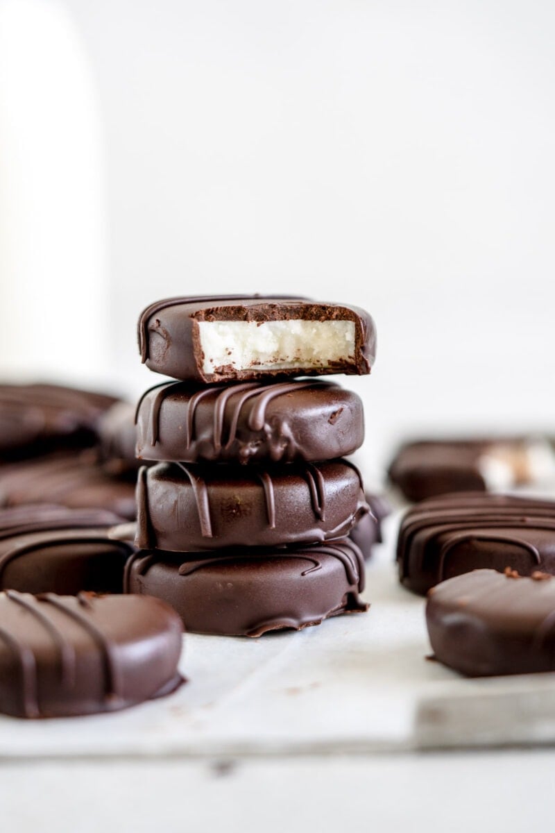 stack of peppermint patty candy