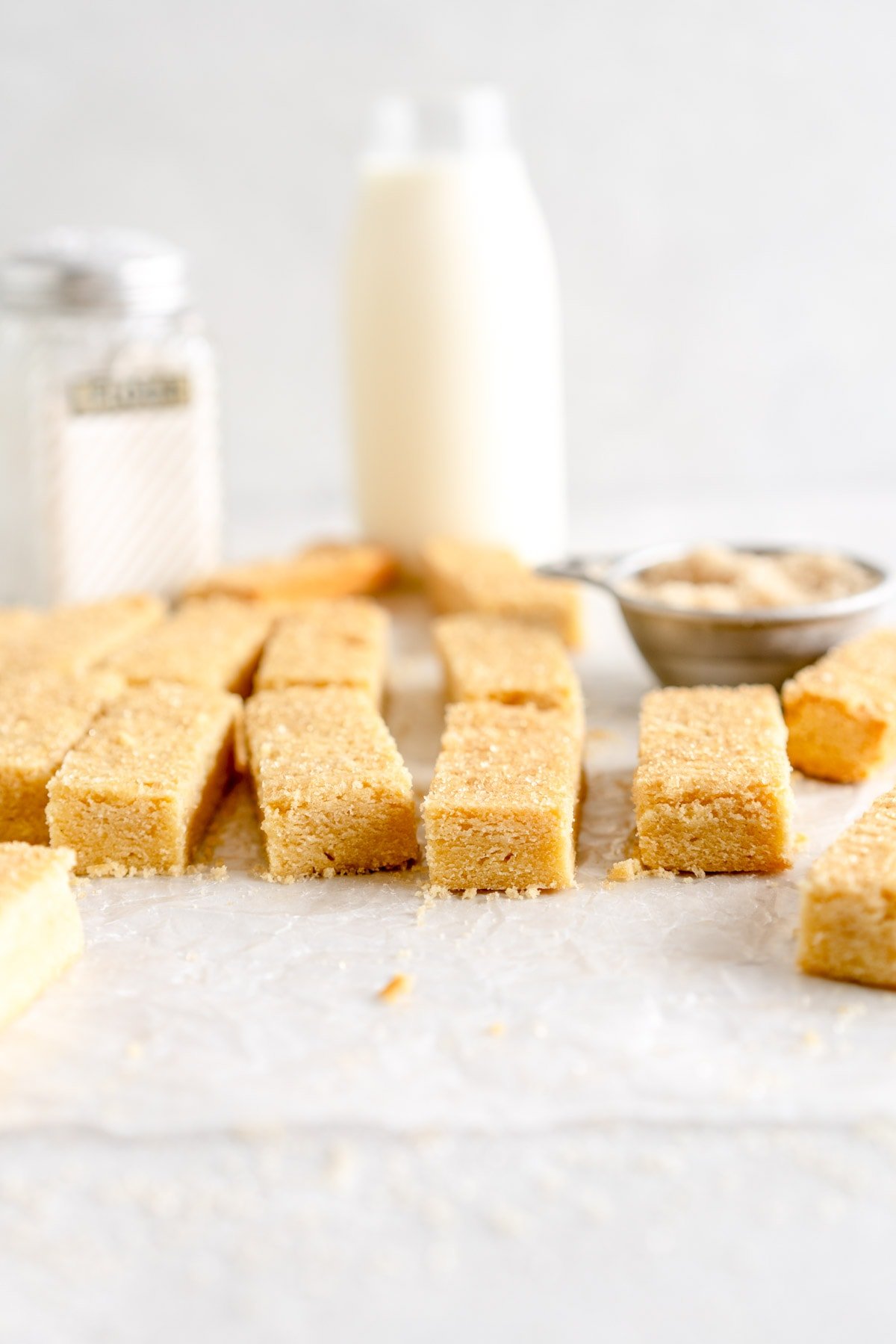 side on shot of shortbread fingers