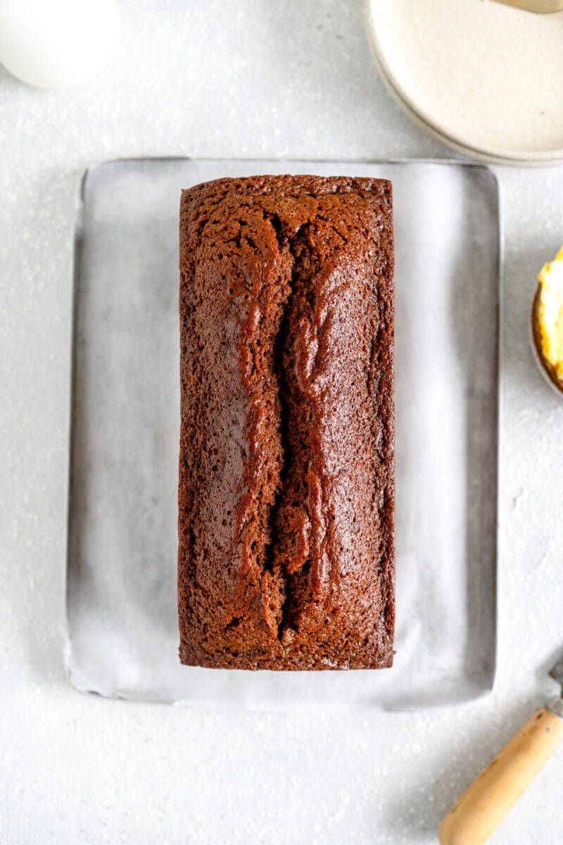 baked ginger loaf cake