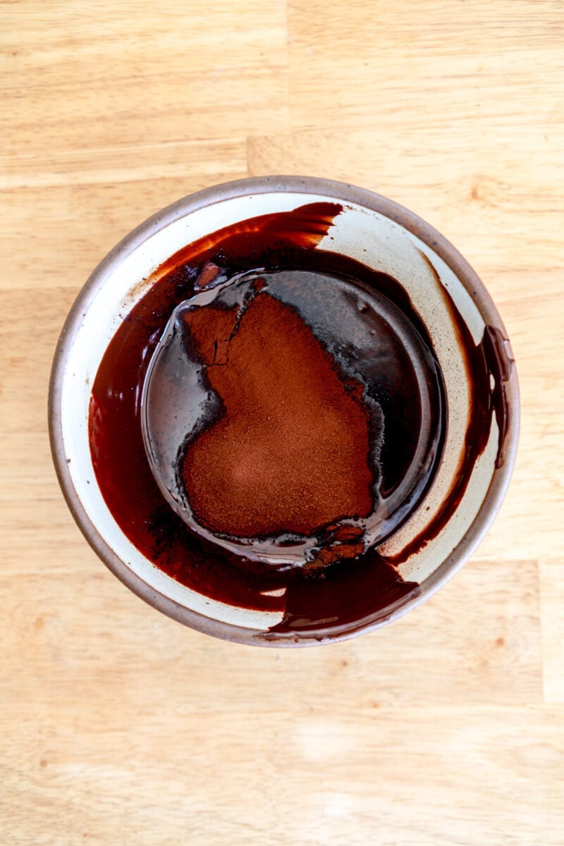 cocoa and chocolate mixture for brownies