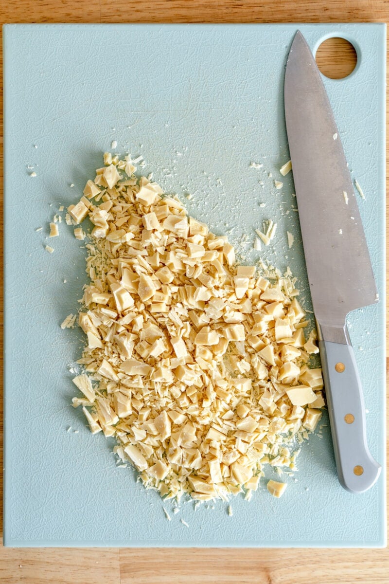 chopped white chocolate for cookies